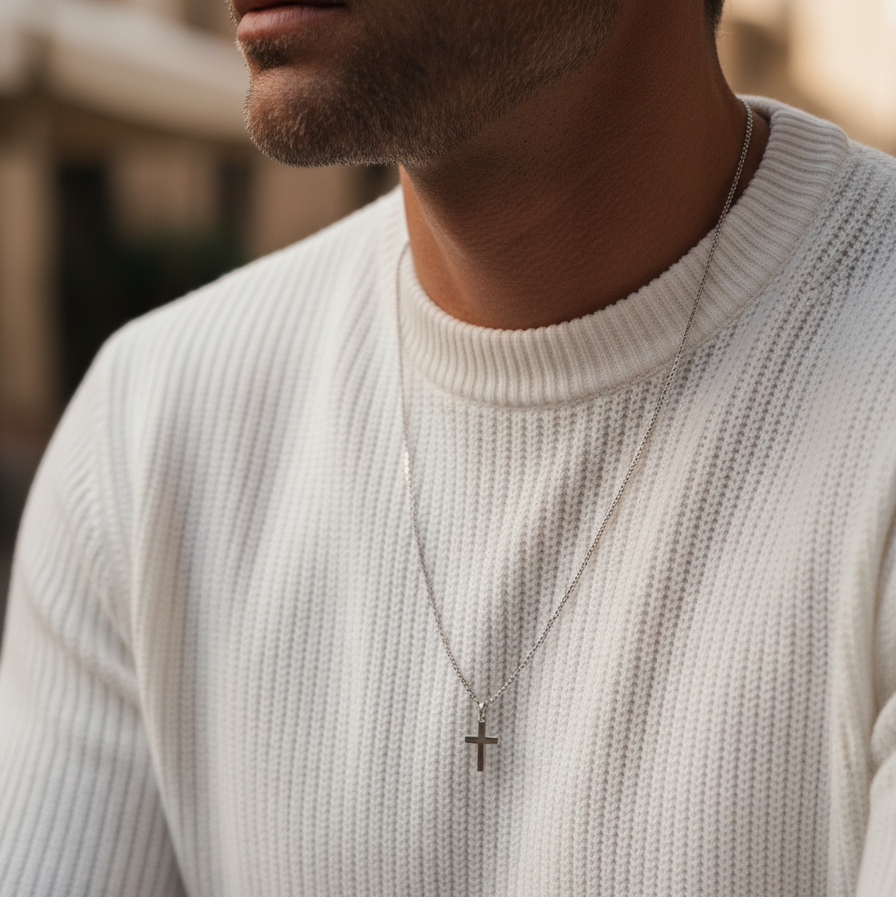 Corrente de Cruz Veneziana Luhem Prata 925