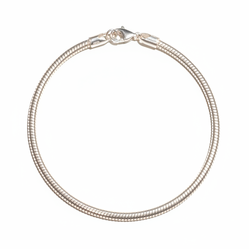 Pulseira de Prata 925 – Trama Snake Premium (Modelo Grosso)
