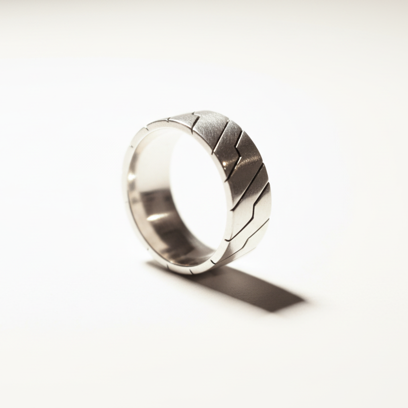 Anel de Prata 925 Luhem – Aro Geométrico Minimalista