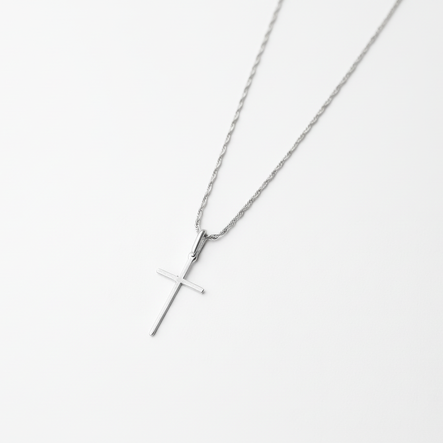 Colar Cruz Minimalista em Prata 925